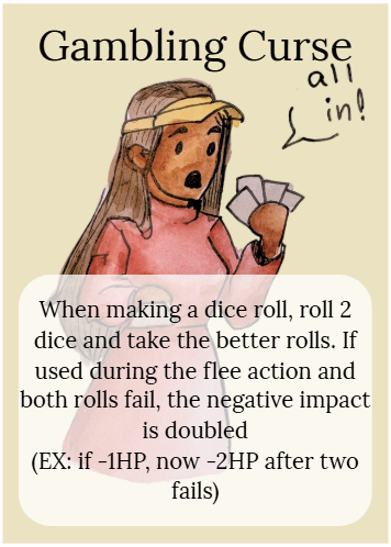 gambling curse card
